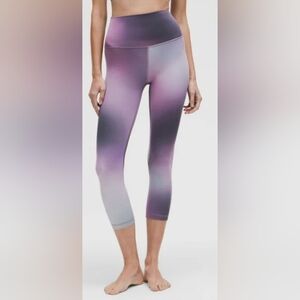 NWT Lululemon Align High Rise Crop 23" Purple TIe Dye Aurora Haze Size 4